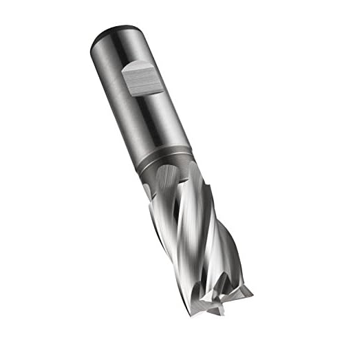 Dormer C24712.0 Multi-Flute End Mill, Bright, HSS-E Powder Metal, Head Diameter 12 mm, Flute Length 26 mm, Full Length 83 mm