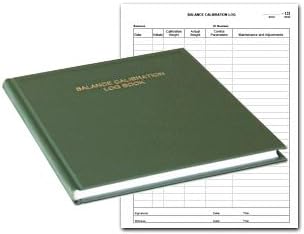 BookFactory Balance Calibration Log Book, Green, Hardbound, 168 Pages