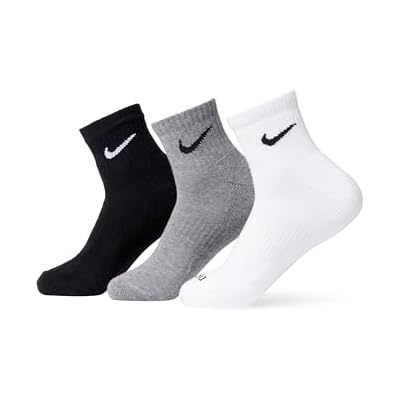 Nike Unisex Adult Everyday Cushioned Training Ankle Socks (3-Pack) | Mens and Womens