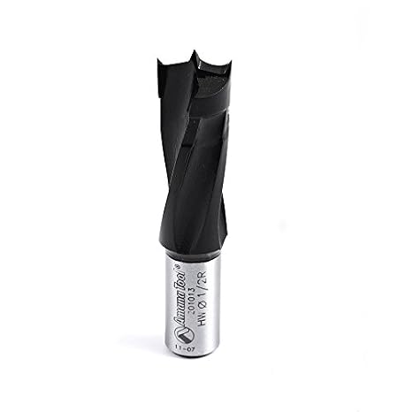 Amana Tool - 201013 Carbide Tipped Brad Pt. Boring Bit R/H 1/2 Dia x 57mm Long x 10mm Sh