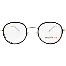 SocialEyes Men Italian Handmade Round Metal Eyeglasses, Non-Prescription/Rx-able Designer Glasses Frame