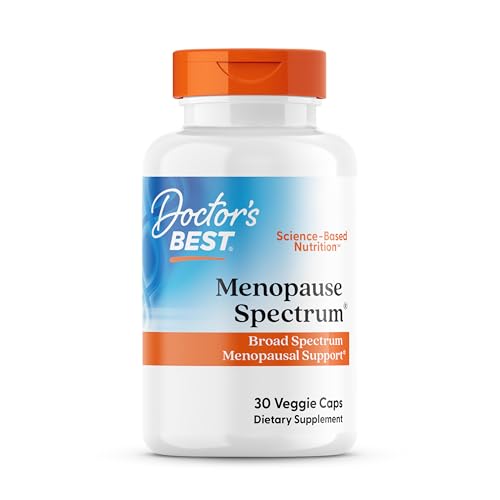 Doctors Best Menopause Spectrum with EstroG-100 - Menopause Support Supplement for Women, Hot Flashes & Night Sweats Support, Helps Dryness, Gluten Free, Soy Free, Vegan Capsules - 30 Veg Caps