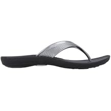 Okabashi Marina Flip Flops (Medium / 6.5-7.5 B(M) US, Black/Silver)