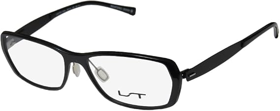 Lightec 7032l Mens/Womens French Designer Spring Hinges Light & Fashionable Eyeglasses/Eyeglass Frame (50-14-135, Black)
