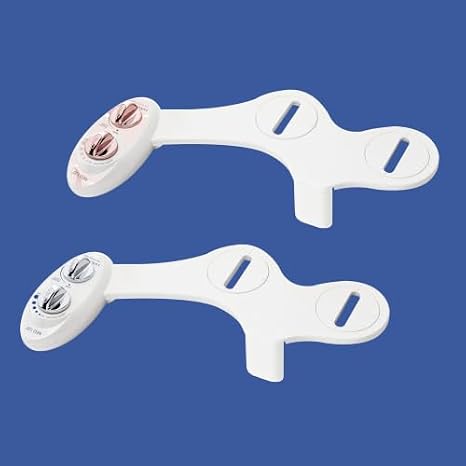 LUXE Bidet NEO 120 2-Pack Non-Electric Bidet Attachments, Rose Gold & White