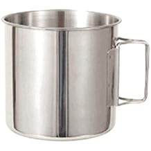 330 500ml Camping Water Mug With Foldable Handle Stainless Steel Pot Portable For Outdoor Camping Backpacking Hiking