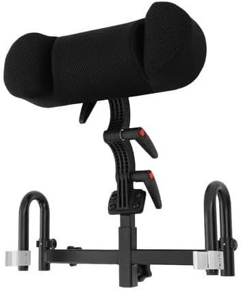 Adjustable Wheelchair Headrest - Comfortable Ergonomic Neck Support Cushion, Height/Width/Angle Adjustment for 14-23in Wheelchairs