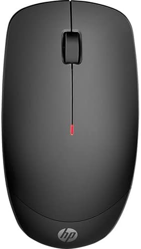 HP 235 Slim Wireless Mouse - Optical - Wireless - Radio Frequency - 2.40 GHz - Jack Black - USB Type A - 1600 dpi - Scroll Ball - 3 Button(s) - Symmetrical - 1