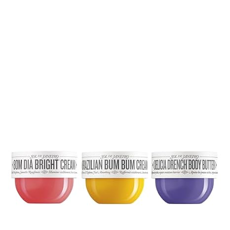 Sol de Janeiro Body Cream Trio, Visibly Tightening, Brightening & Moisturizing Bundle