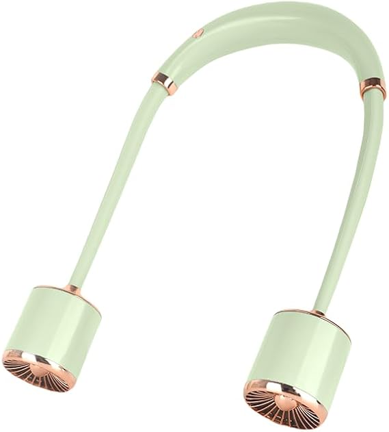 Ericfavre Portable Neck Fan Rechargeable, Personal Wearable Fan For Neck, Personal Neck Fans, 360 Adjustable High Flexibility Wearable Personal Fan for Office, Home, Outdoor, Travel (green)