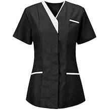 Housekeeping Uniforms - Women's Lightweight Stretchy Scrubs for Cleaning Jobs