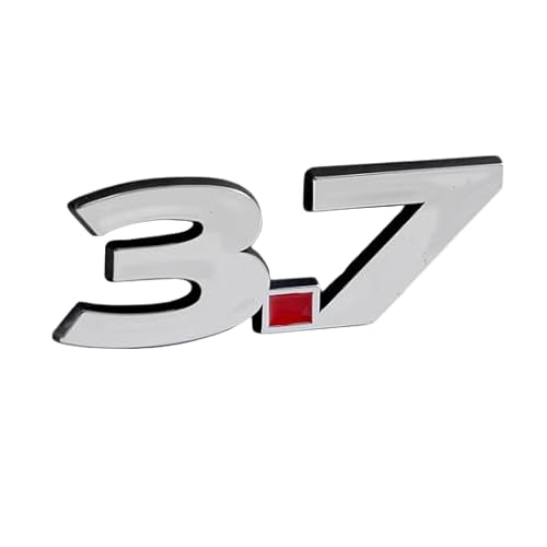 Mustang 3.7 V6 Chrome Emblem wRed Decimal Point