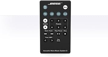 Acoustic Wave Music System II Remote - Black
