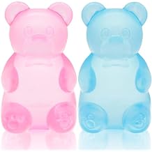2 Packs Stress Bear Squishy Ball, Gummy Bear Toy, Sugar Filled Squishy Toys for Kids Stress Relief - High Density Squeeze Balls for Students Calming - Ultra-Soft Decompression Venting Toys