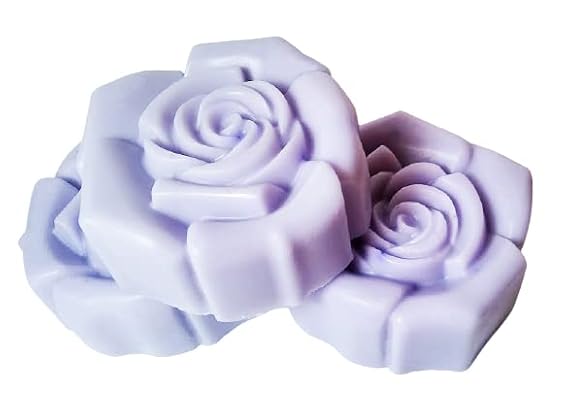 Violet Scented Flower Shaped Soaps - 3 pc Shea Butter Goat Milk Soap