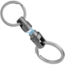 KeyUnity KA45 Titanium Quick Release Keychain, One-Hand Detachable Magnetic Connector for Car Keys, USB Drives, and EDC Gear