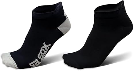 SB SOX - 4 Pairs Compression Ankle Socks, Size Small (Black/Gray + Solid Black)