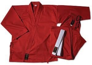 ProForce Gladiator 7.5oz Karate Gi  Uniform - Red - Size 4