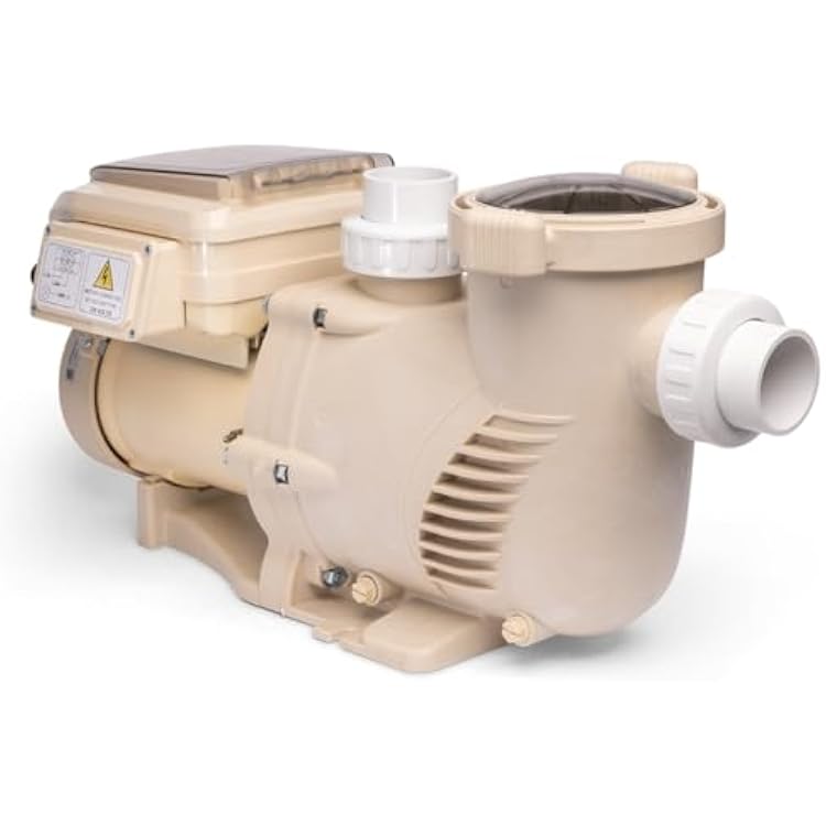 XtremepowerUS 1.75 HP Variable Speed Swimming Pool Pump 230V, In-Ground Pool, 6,660 GPH High Performance Max 1.75HP with Adapter Fitting Set Inlet Fitting 1.5  2