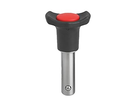 Kipp 03193-3806025 Thermoplastic/Stainless Steel Ball Lock Pin, Self-Locking, Natural Finish, 64.5 mm Length, Metric