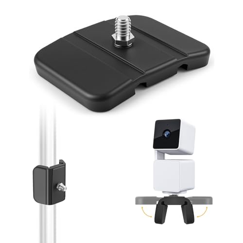 Flexible Magnetic Camera Mount with 14 Thread for Flat Metal Surface or Curved Pole Fence,Adjustable Strong Magnet Indoor Outdoor Cam Bracket fits for Wyze, Blink, Ring, Arlo, Eufy, Mevo Start