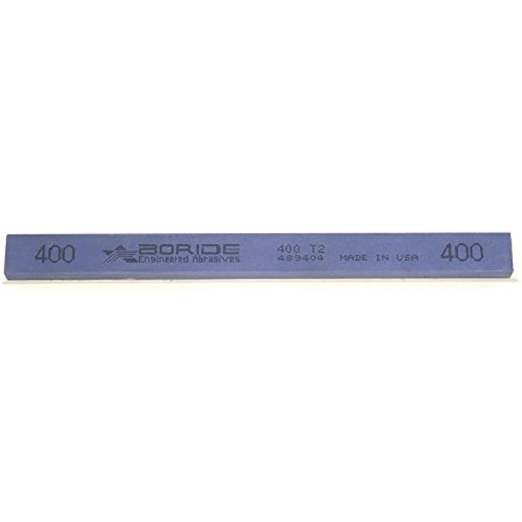 Boride T2 Series 6 x 0.5 x 0.25 Narrow Sharpening Stone with Aluminum Mounting for Edge Pro For Recurve Blades 220 Grit