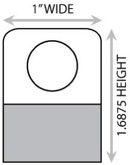 1-11/16" X 1" Round Hole Adhesive Hang Tabs 1000/Pack