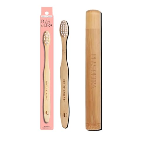 Plus Ultra Kids Bamboo Toothbrush & Protective Case Bundle | Cavity Crusher