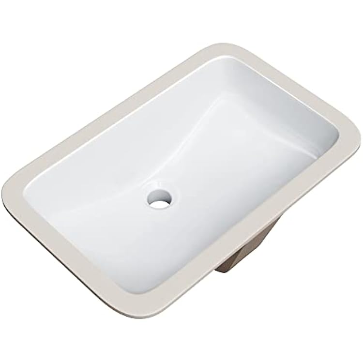 PROFLO PF1812U Norris 21 Rectangular Vitreous China Undermount Bathroom Sink with Overflow - White