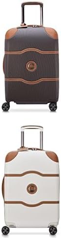 DELSEY PARIS 2 Piece Set Chatelet Air 2.0 Hardside Luggage with Spinner Wheels, Chocolate Brown, Carry-on 21 Inch and Angora, Carry-on 21 Inch