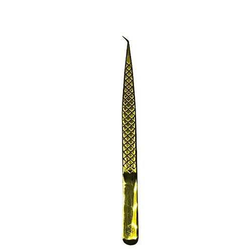 Rev Pro Master Gold 45 degree Elevation Tweezer for Eyelash Extension By PINKLAB