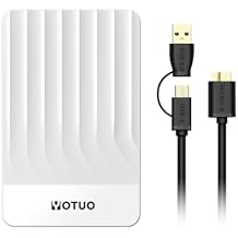 YOTUO Portable External Hard Drive Storage Expansion Mobile HDD USB 3.0 for PC, Mac, Desktop, Laptop, PS4, PS5, Xbox One X/S, Xbox 360, Xbox Series X/S, Office & Game (White, 750GB)
