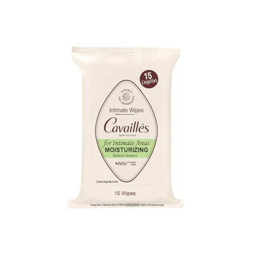 Intimate Moisturizing Wipes | 15 Extra Gentle No-rinse Pads for Intimate Hygiene | Soap & Alcohol-Free | Disposable in the Toilet