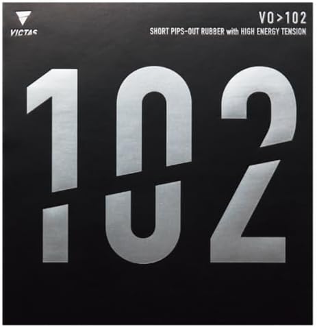 VICTAS VO > 102 Short Pips - Pips Out Table Tennis Rubber Black 2.0mm