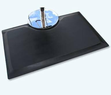 Rhino Mats MFS-3660R Multi-Flex Salon Rectangle Mat, 3' Width x 5' Length x 7/8" Thickness, Black