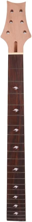 Yinfente Electric Guitar Neck 22 fret 25.5 inch Mahogany wood Neck with Rosewood Fretboard Bird Inlay Bolt on Guitar necks replacement DIY guitar