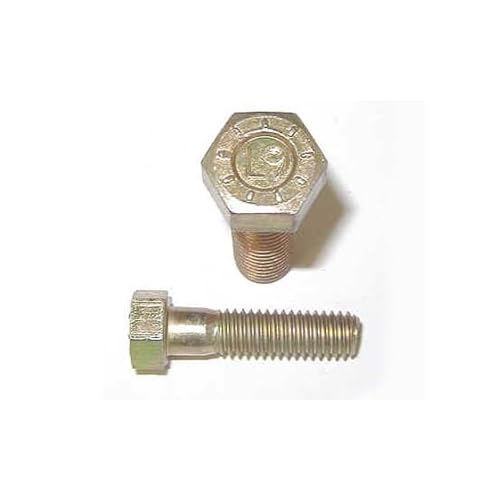 1-12 inch x 8 inch Hex Cap Screw Grade 9 Zinc Yellow Plated Steel Quantity: 10 pcs Made in USA, 1 12-12 x 8 Hex BoltFine ThreadPartially Threaded 3.5 inches of Thread