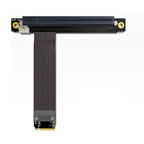 JMT ADT-R43SR M.2 NGFF NVMe Key M to PCIE x16 Extension Cable 32GBPS 16x PCI-e PCI-Express Graphics Card Riser Adapter R43SR for M2 2230 2242 2260 2280 25cm
