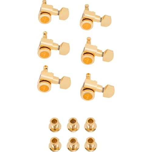 Fender Deluxe Locking Staggered Guitar Tuners, Guitar Accessories, Gold