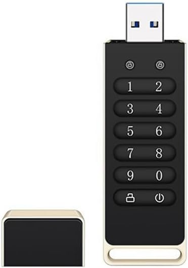 Secure USB Drive, 32GB Encrypted USB Flash Drive Hardware Password Memory Stick with Keypad USB 3.0 Disk Flash Black, 500394890A3