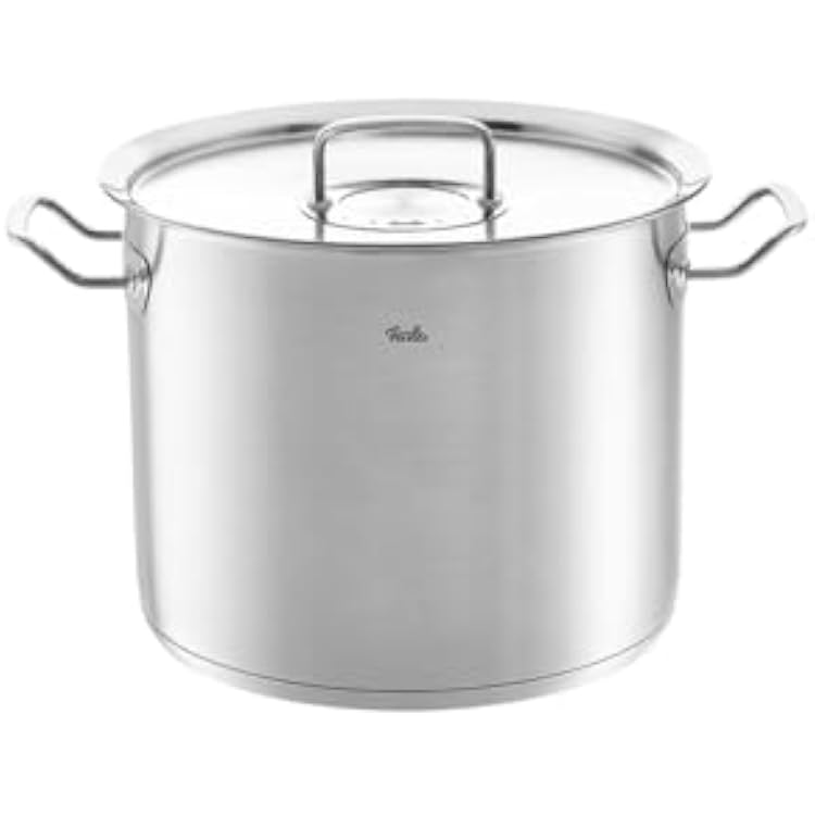 Fissler Original-Profi Collection Stainless Steel 14.8 Quart Tall Stock Pot with Metal Lid