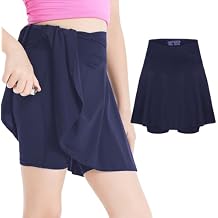 Girls Athletic Skirt with Pockets Shorts 2 in 1 Tennis Skirt Kids Dance Running Sports Shorts 4-11 Years