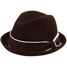 Mens Crushable Wool Felt Porkpie Fedora Hats