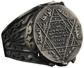 Seal of Solomon-Star of David Ring-Handmade Mens Ring-Aging Style-Signet Ring Mens-Jewelry Gift For Mens-Silver Rings for Men