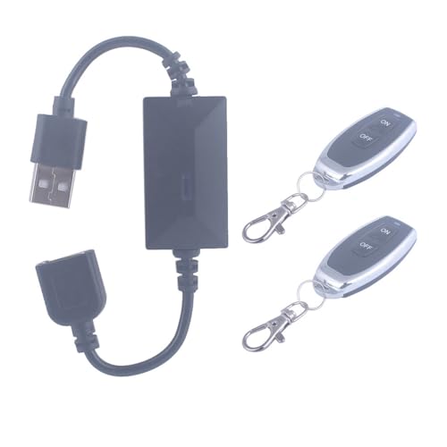DC 3.6V-24V 5V USB Wireless Remote Control Switch 433MHz 2 Transmitter 1 Receiver 12V Remote Switch ON Off for LED Light, Strip Fan Camera DIY Toys USB 3.6V-24V 2 Controller