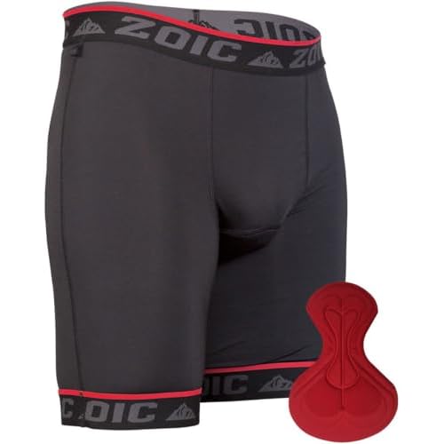 ZOIC Essential Mens Cycling Liner Shorts No Fly, Performance Chamois, Stretch Support Mountain Biking, Trail Riding