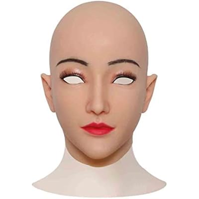 Realistic Silicone Mask Male to Female Alice Hand-Made Halloween Beauty Face Head mask for Crossdressers Cosplay
