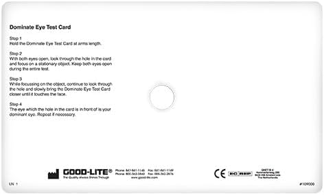 Good-Lite Dominant Eye Test Card, 25.4 cm x 15.24 cm