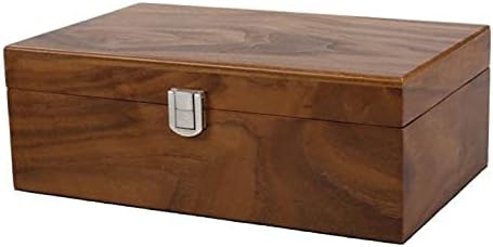 Chess Box Large Walnut with Metal Clasp 3.75"