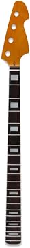Yellow Bass Guitar Neck 20Fret 34 Inch Maple Rosewood Fretboard Block Inlay Finished Bolt On Guitar Replace